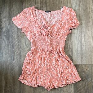 Love Tree Pink Floral Jumpsuit